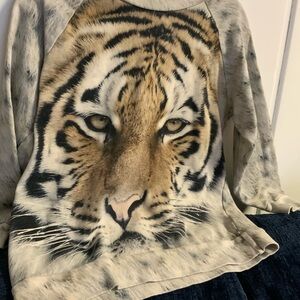 Popup shop Beige and Black Animal Print Top